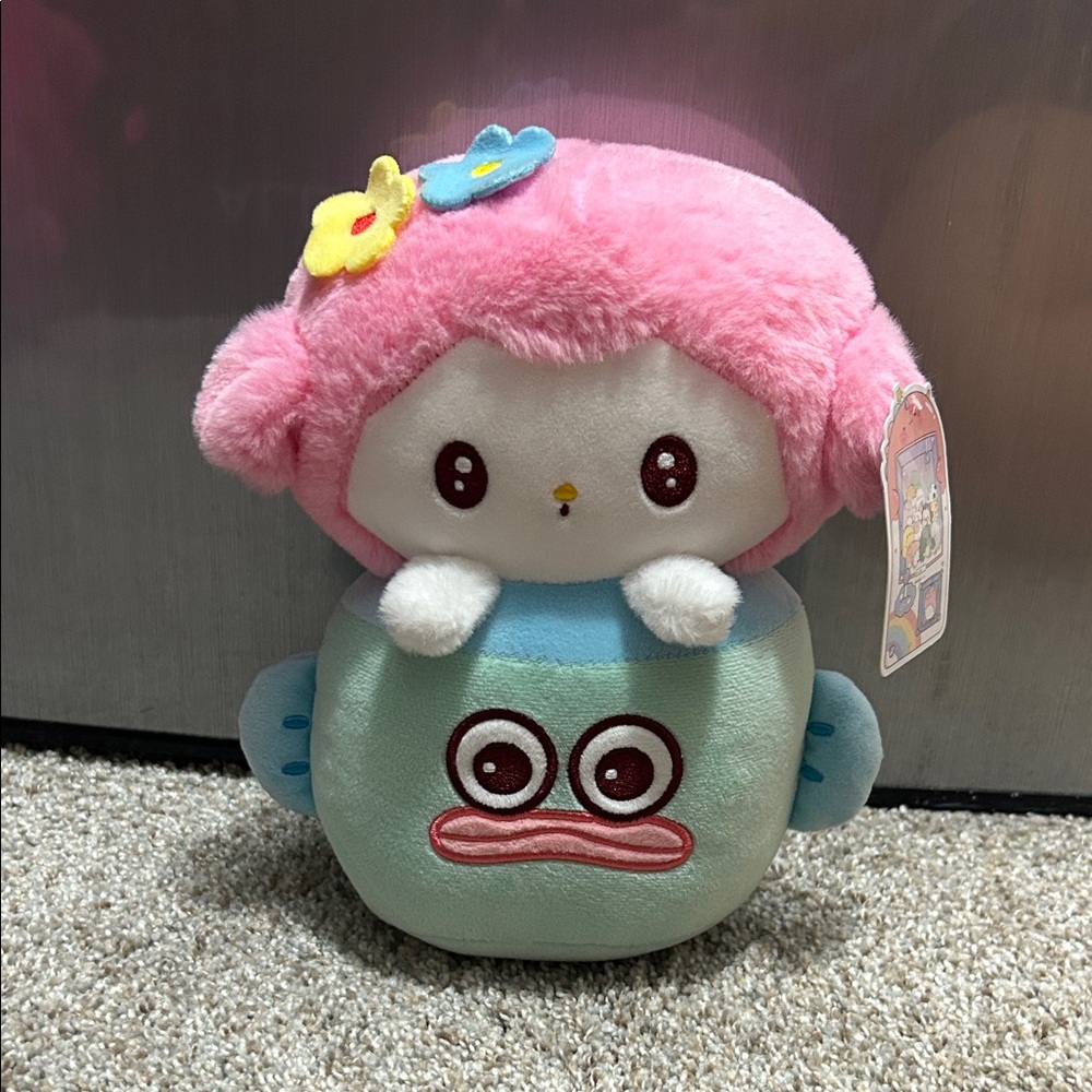 Cute Plush Toy with Pink and Blue Colors